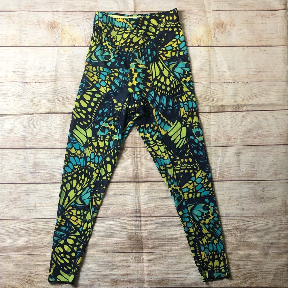 Yitty Multicolor Butterfly Patterned Sheer Leggings